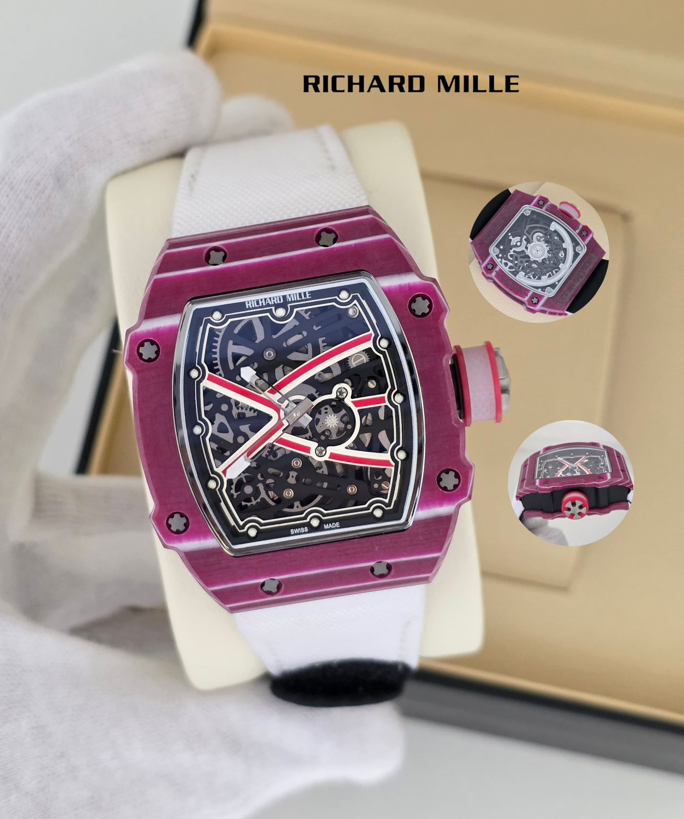 Richard Mille Pink Edition UAE Luxury Master Copy Watch Dubai