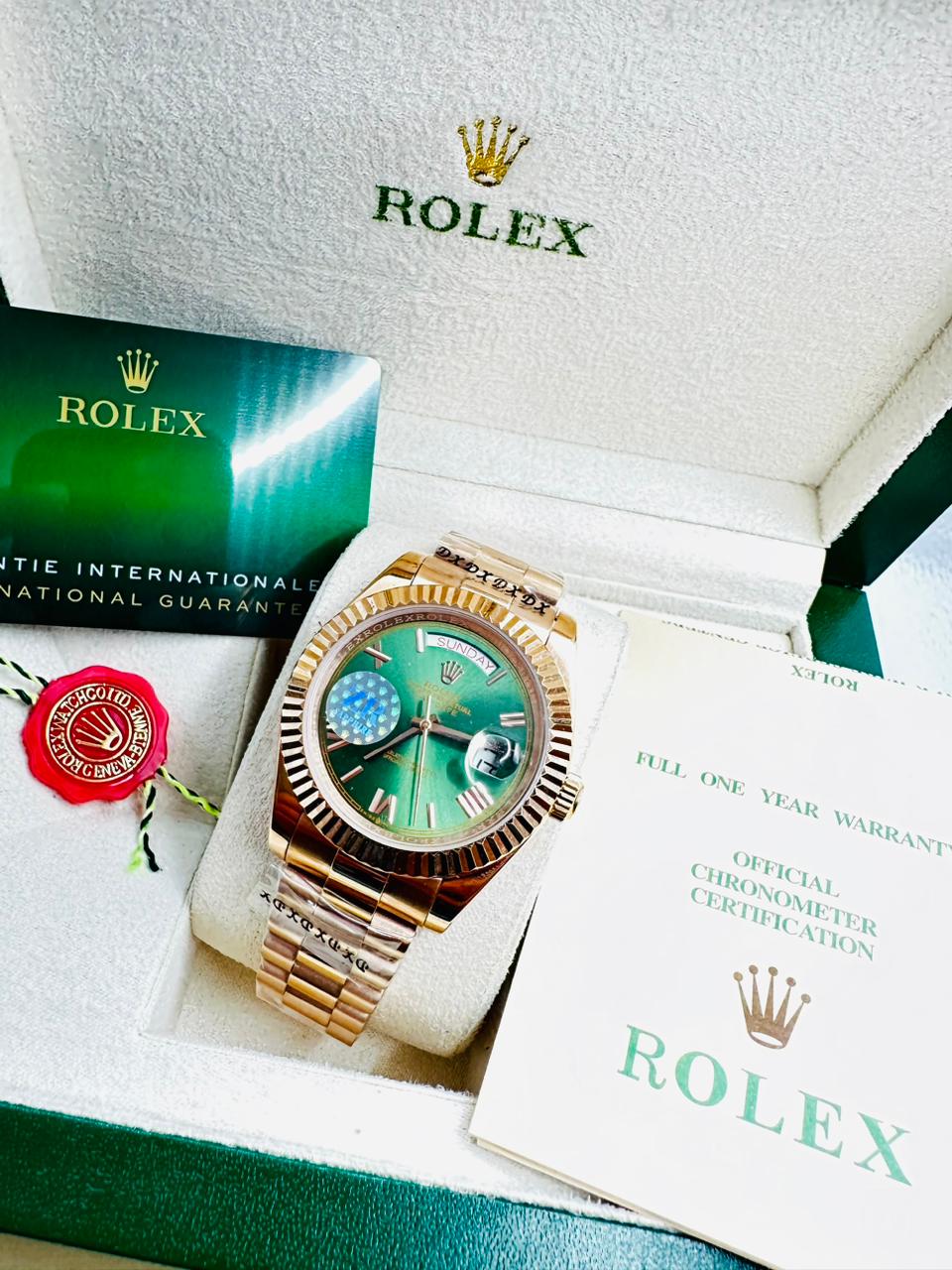 Rolex Day Date Green Dial Master Copy