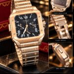 Cartier Santos Rose Gold Black Dial